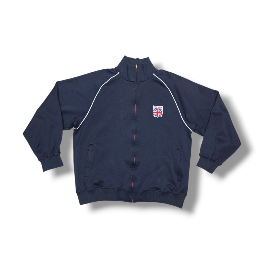 NBN Gear United Kingdom Full Zip Navy Blue Warm Up Track Jacket Men's XL